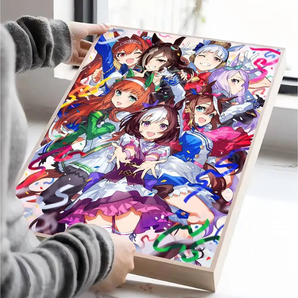 أنيمي أوما موسومي جميلة ديربي الفيلم الكلاسيكي الملصقات HD جودة ملصق جدار الفن اللوحة دراسة الشمال ديكور المنزل