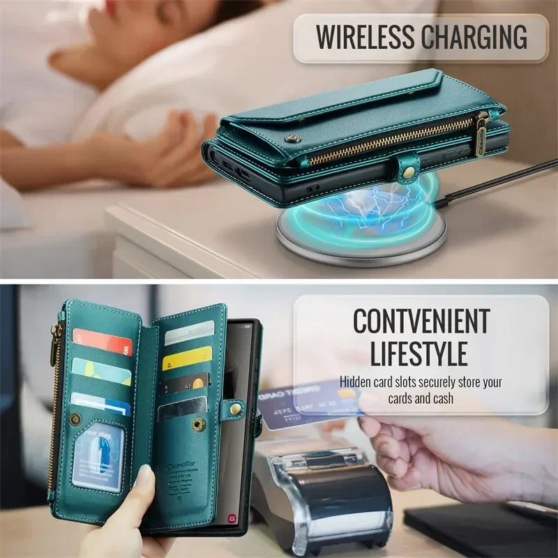 Luxury Leather Case For Samsung Galaxy A22 A13 A52 A33 A53 A23 A51 A72 S20 FE S21 S22 Ultra Plus Note 10 20 Wallet Flip Cover
