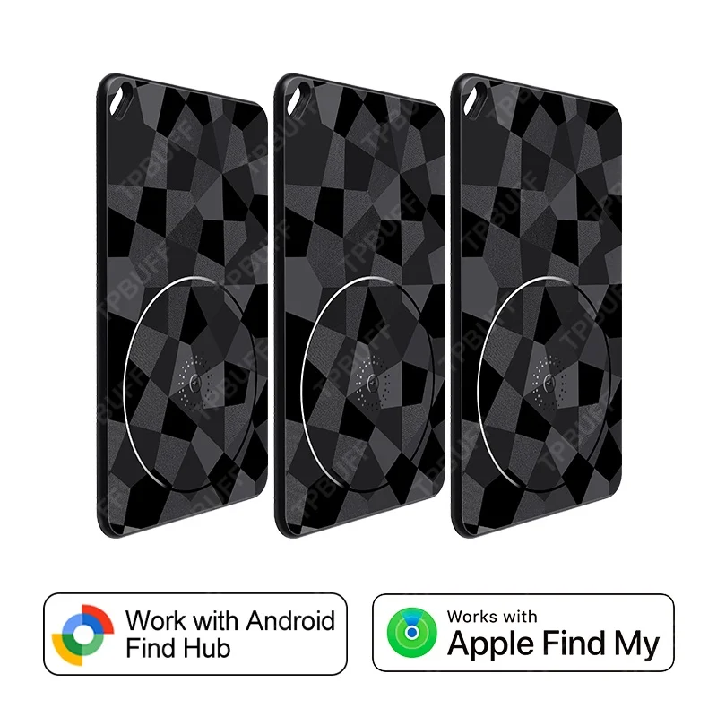 4er-Pack Android Kabelloses Laden Ortungs-Geldbörsen-Tracker-Karte Wasserdichter GPS-Ortungsgerät Kompatibel mit Google Find My App Tag