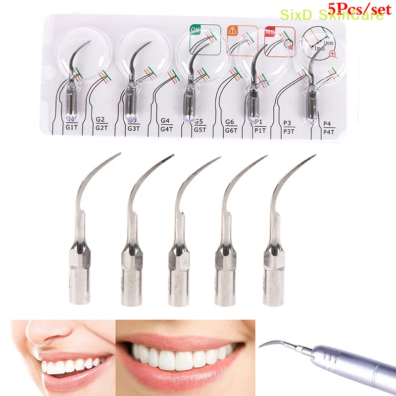 5Pcs Disposable Dentistry Dental Ultrasonic Scaler Tips Compatible With Satelec And Dentista Dental Supplies Tools