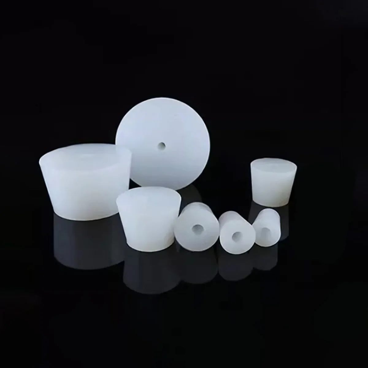 With Holes Silicone Stopper Conical Plugs Perforated Food Grade Through-Hole Silicone Stopper