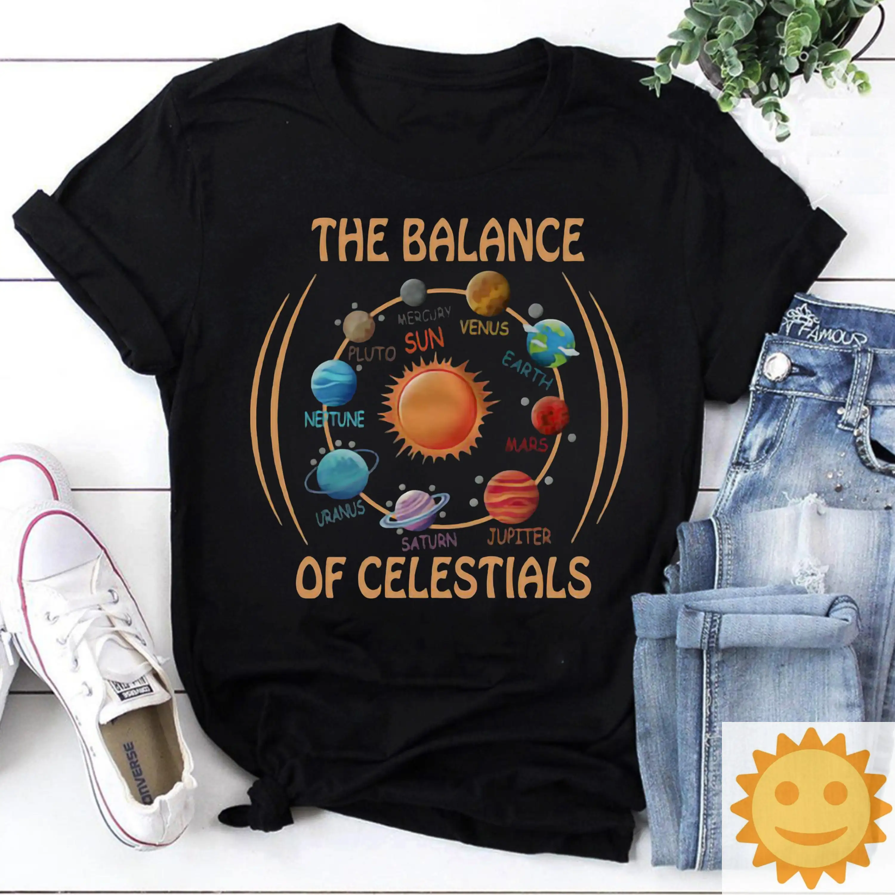 Celestials Planets Galaxy Vintage T Shirt Planet Space Astronomy Solar System