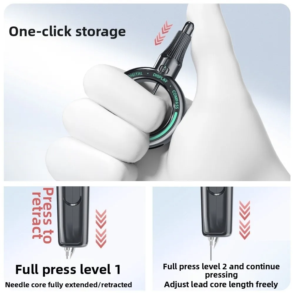 Precision Digital Display Compass Drafting Drawing Digital Radius Display Circle Drawing Gauge Press Type Engineering