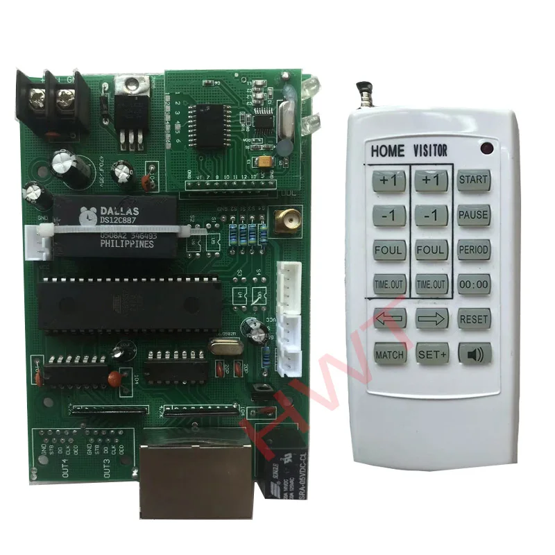 Display digitale a LED SCORE-NUM (Scoreboard) Scheda di controllo Telecomando RF per basket e calcio