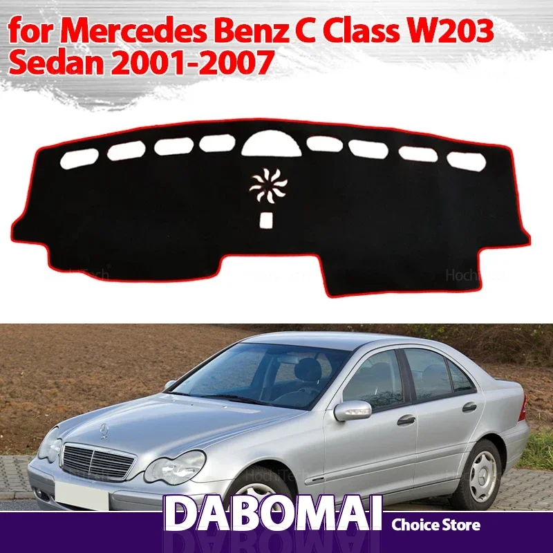 Sunshade Rug Car Accessories Dashboard Cover Dash Board Mat Carpet Pad for Mercedes Benz C Class W203 Sedan 2001-2007