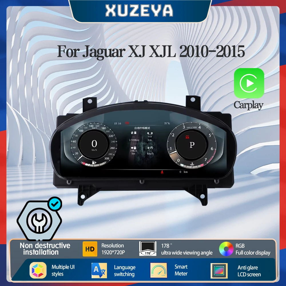 

LHD LCD Digital Instrument Cluster Speedometer For Jaguar XJ XJL 2010-2015 Dashboard Panel Gauge Virtual Cockpit Carplay