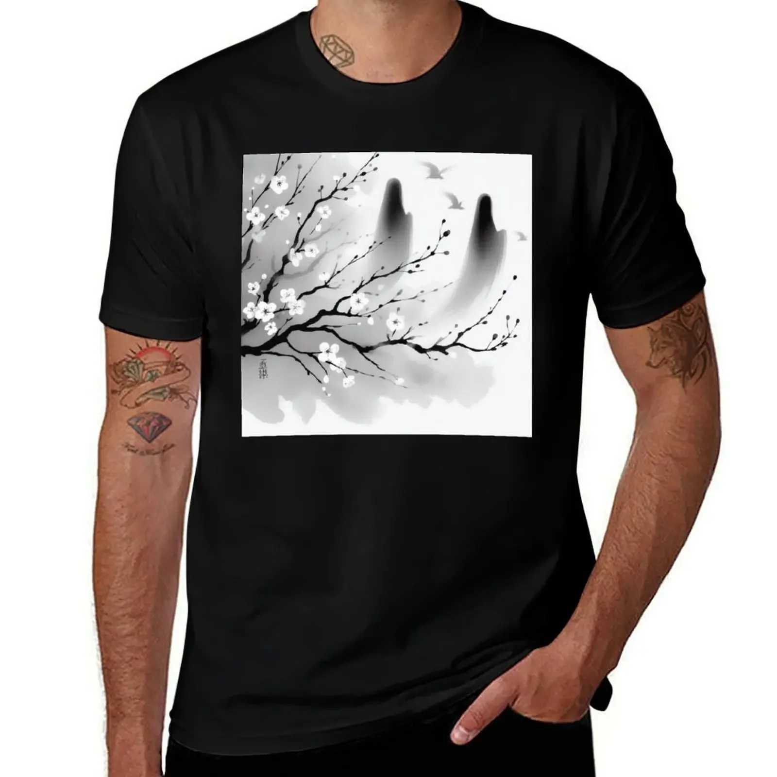 

Cherry blossom T-Shirt anime shirt anime customs Men's t-shirts