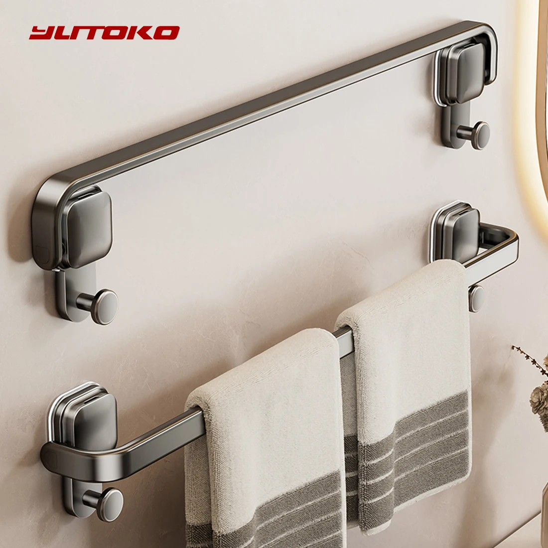 

Вешалка для полотенец на присоске без сверления, вешалка для полотенец для ванной комнаты, настенная полка для хранения в ванной, органайзер для обуви, аксессуары для ванной комнаты