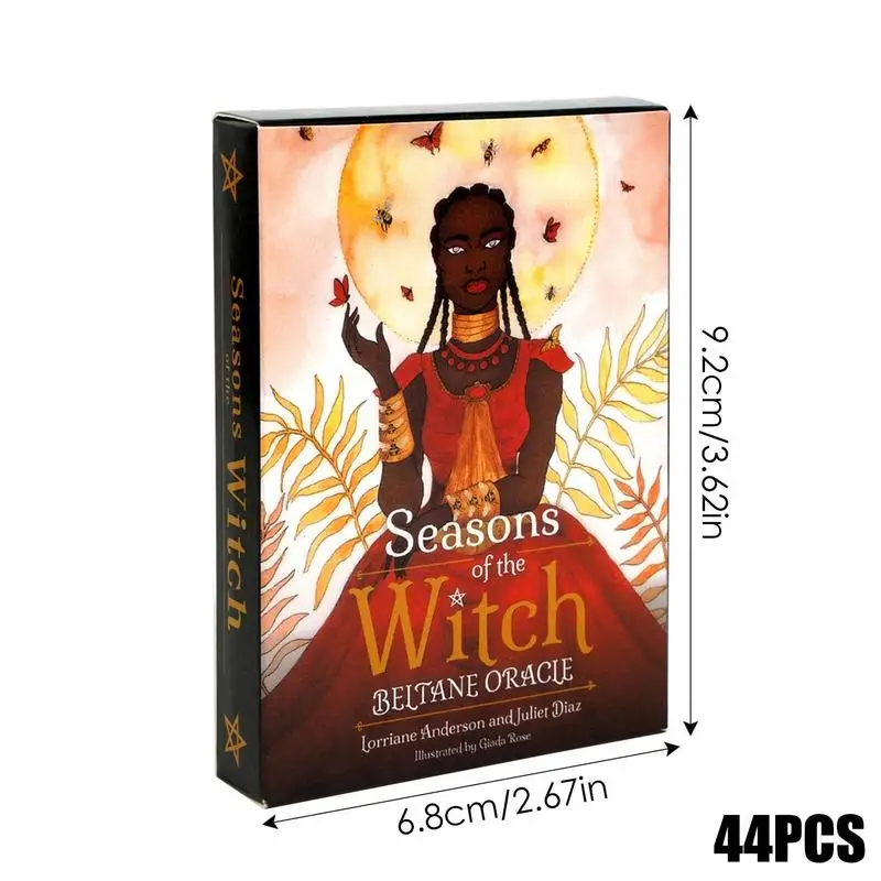 Seasons of the Witch Beltane Oracle Card Deck 44 Fortune Telling Game Cards Fate Divination Tarot Cards Party Board Game