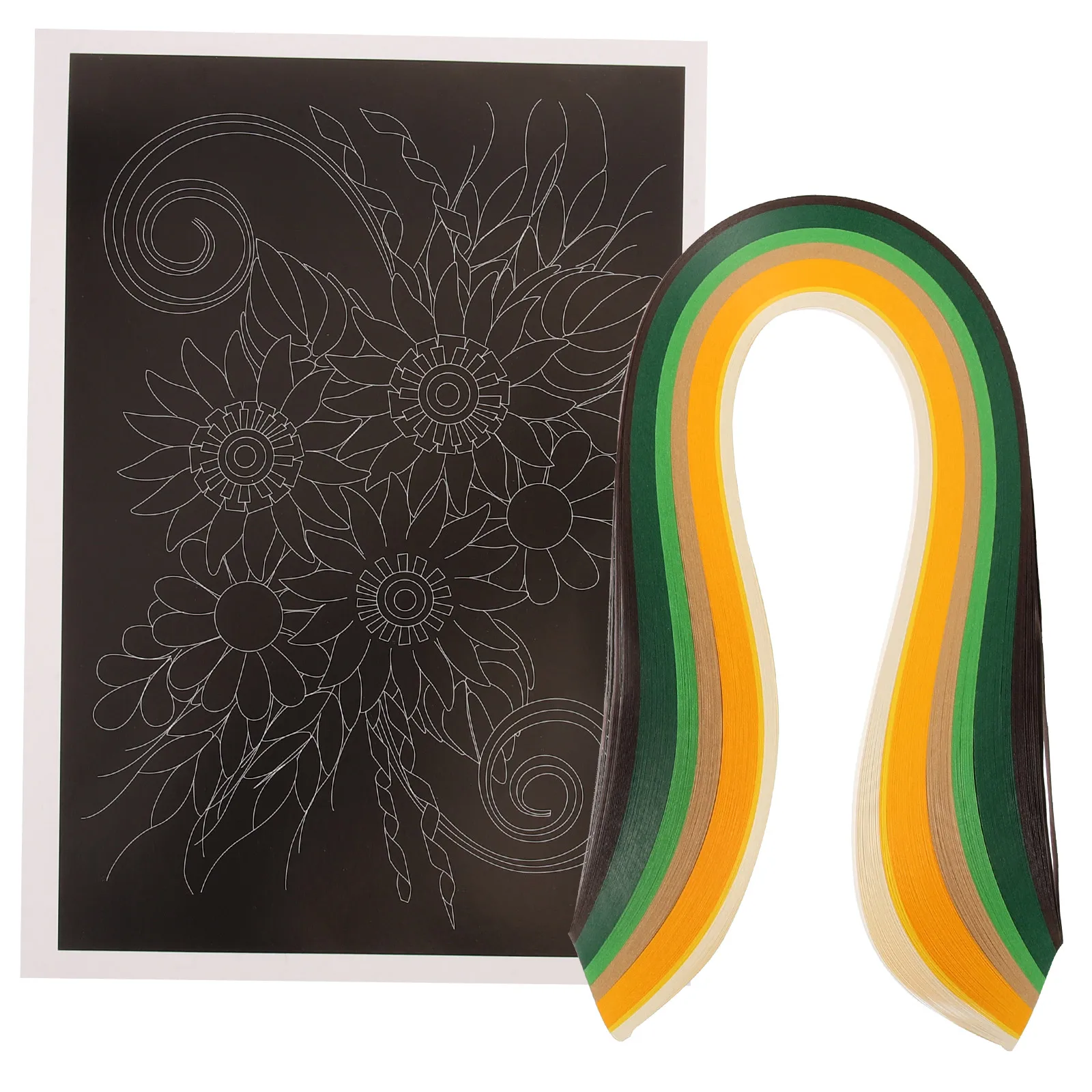 

1 set Quilling Paper DIY Kits Colored Crafts Handcraft Flowers Projects Tools Set Handcraft Paper Quilling Strip Decorations