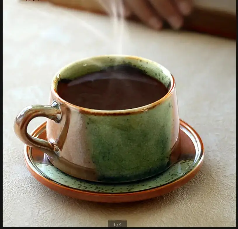 

Ceramic Coffee Cup with Vintage Handmade Mugs Mug Water Cups Breakfast Afternoon Tea Milk