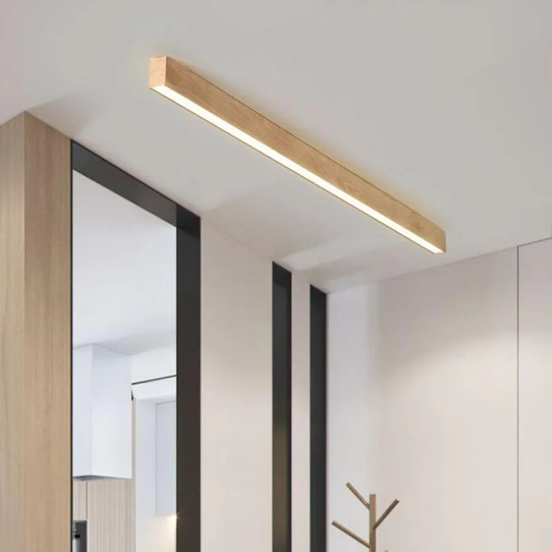 Imagem -02 - Modern Nordic Led Teto Luz Superfície Montada Tira Longa Iluminação de Teto Varanda Varanda Sala de Estar Quarto Entrada Lâmpada