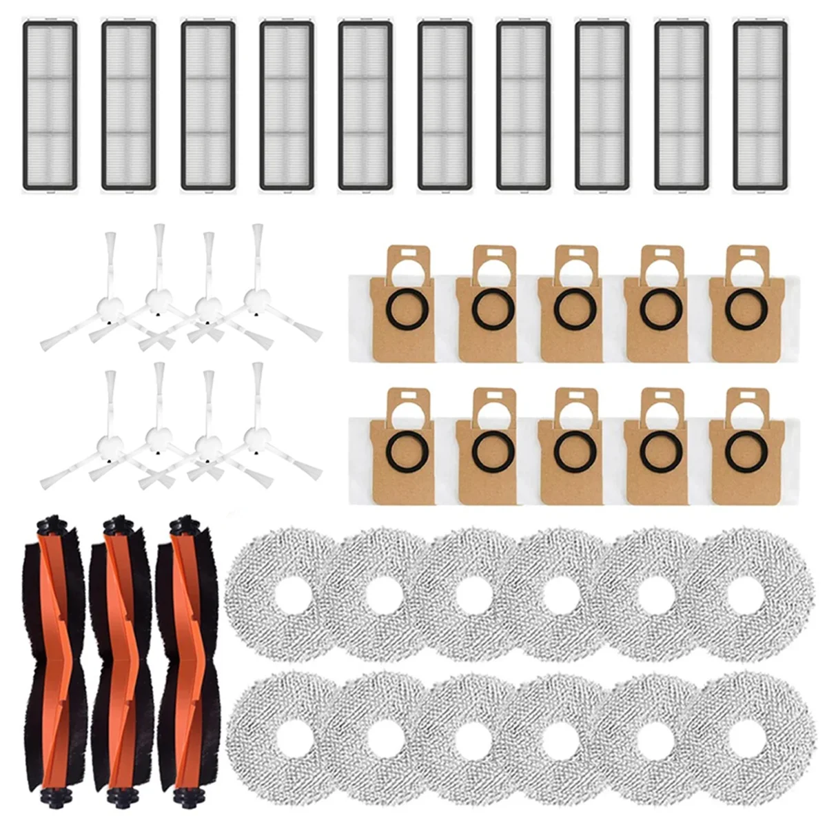 FZFZ X20 +/X20Plus 로봇 진공 청소기 액세서리 메인 사이드 브러시 필터 걸레 패드 먼지 봉투 교체 부품