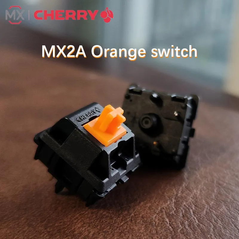 Cherry MX2A Interruptor Linear Laranja Sensação Suave Silenciosa Mola Longa Lubrificada de Fábrica 35cN Interruptores de Teclado Mecânico Personalizad