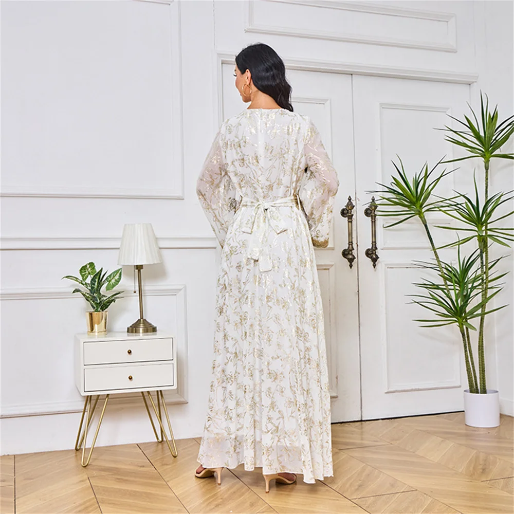 2025 Dubai Luxury Abaya Dress Modest Islamic Embroidery Long Sleeve Eid Ramadan Premium Fabric Women Party Abaya Femme Musulman