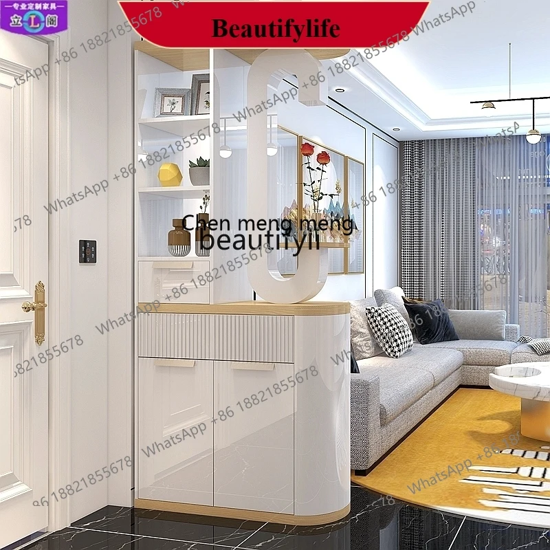 

D178 Легкий роскошный входной шкаф для гостиной, встроенный перегородка, простой современный декоративный шкаф с дверным экраном