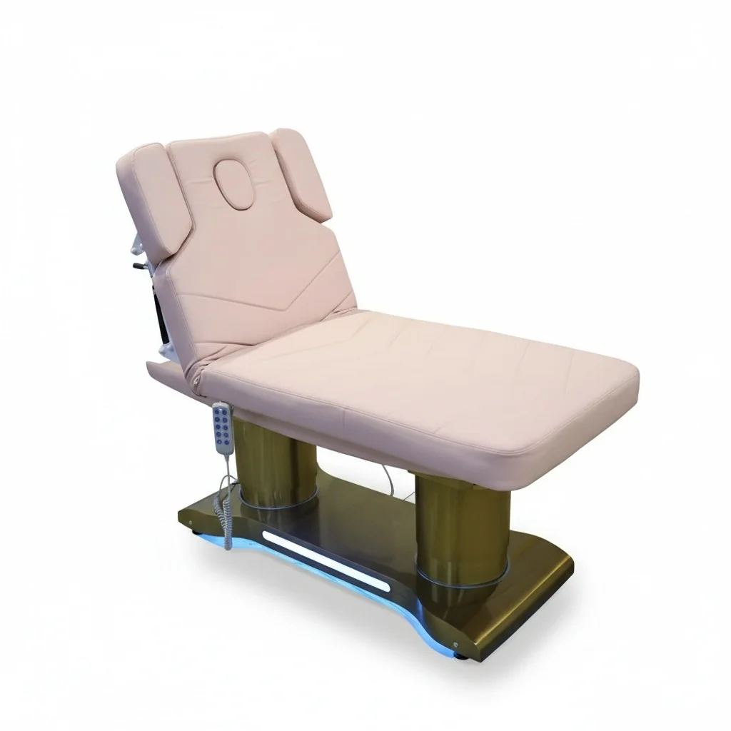 

Electric Massage Table, 4 Motors Aesthetic Facial Beauty Bed, Tattoo Chair, Reclining Medical Examination Spa Treatment Table