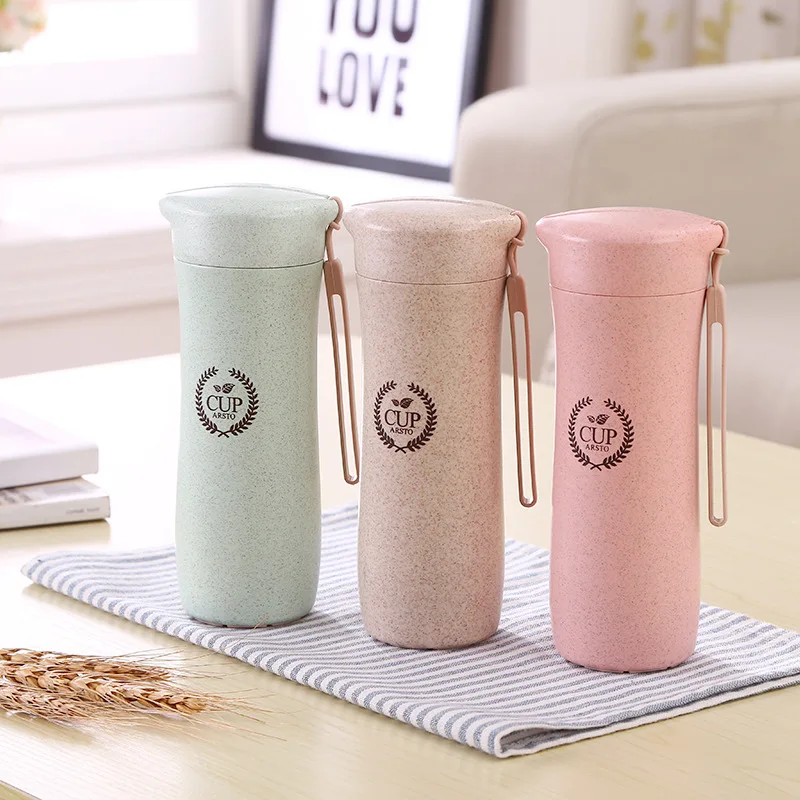 Clearance Sale 350ml Bpa-free Milk Cup Health Wheat Straw Tea Mugs Portable PLASTIC BIODEGRADABLE Drinking Coffee Tea Mug Gift