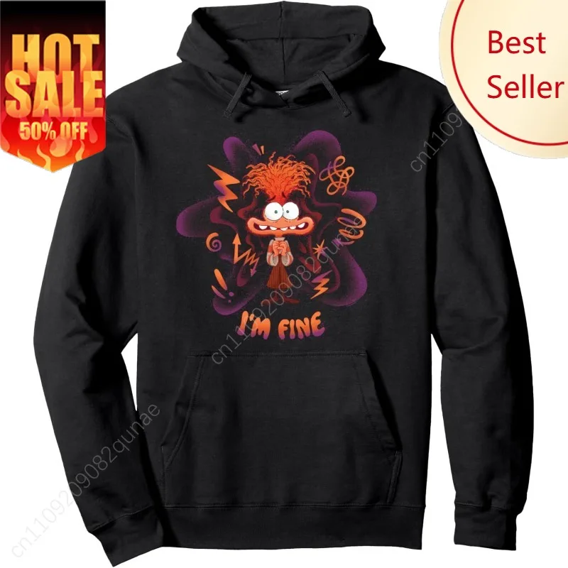 

Disney and Pixar’s Inside Out 2 Emotions Anxiety I’m Fine Pullover Hoodie