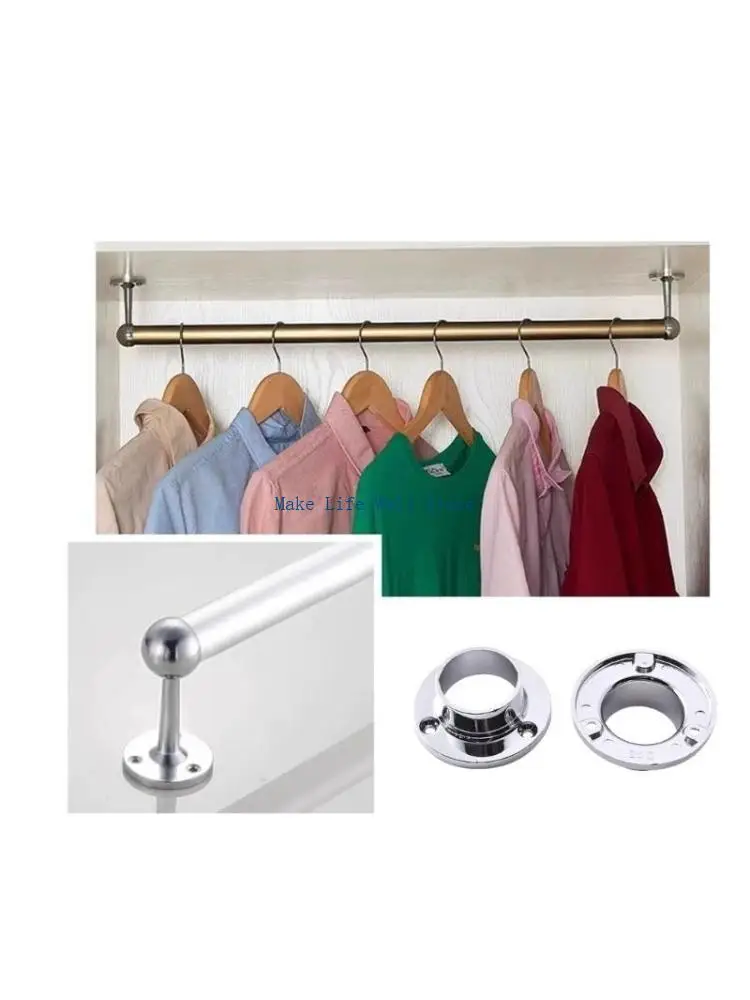  Steel Wardrobe Flange Brackets Rusts Resistant Flange Joints Simple Installation for Stable & Elegant Closet connection