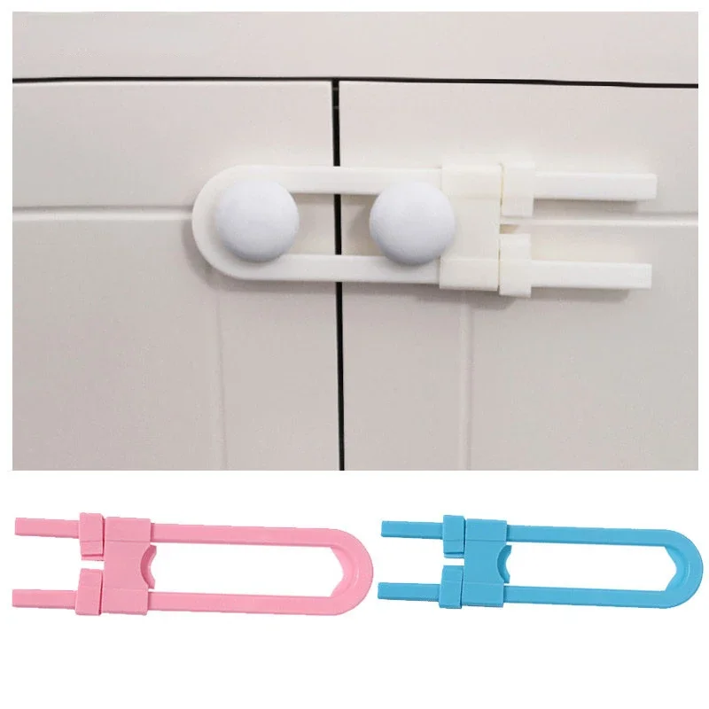 1 Piece Children Protection Lock U Shape Baby Safety Lock Prevent Child From Opening Drawer Cupboard Door Children Safety Lock