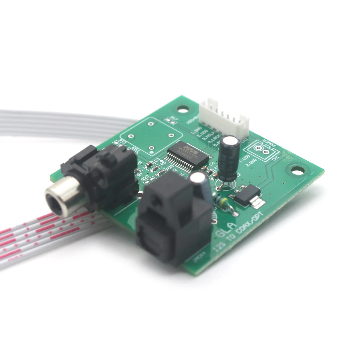 I2S To SPDIF Coaxial Fiber Output Board/IS Input Coaxial Output Supports 44.1K ~192K Digital Signal for Music Audio decoder