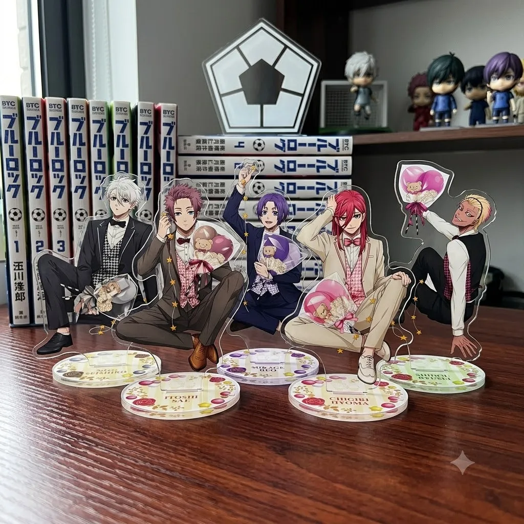 Anime Blue Lock Acrylic Stand Figure Desktop Decoration Collectible Ornament Cartoon Character Model Gift Keychain