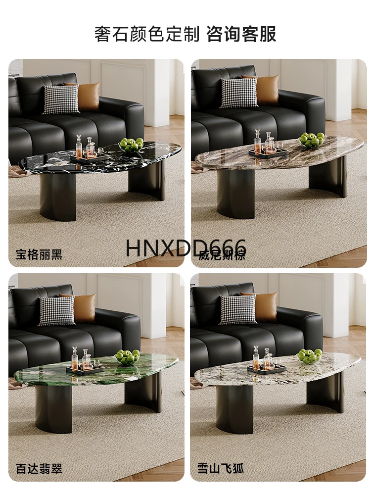 Table basse en pierre de luxe naturelle haut de gamme pour salon de luxe léger