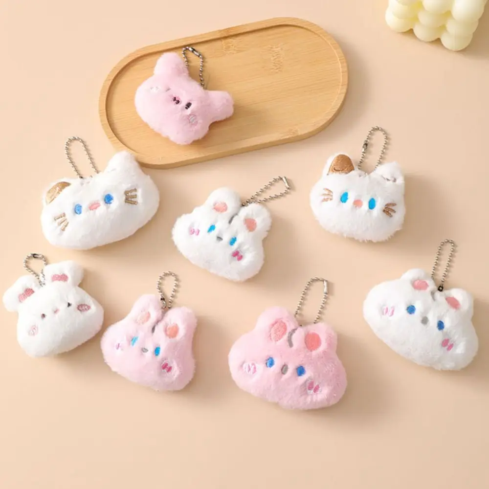 أفخم الكرتون محشوة أفخم قلادة لعبة محشوة الأبيض الوردي الأخضر أرنب الضفدع دمية على ظهره قلادة الحلي أكياس قلادة ديكور