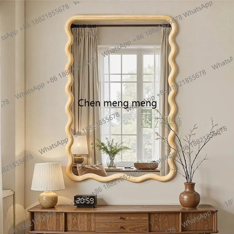 R134 American light luxury wall full body mirror antique bathroom mirror European bedroom makeup mirror