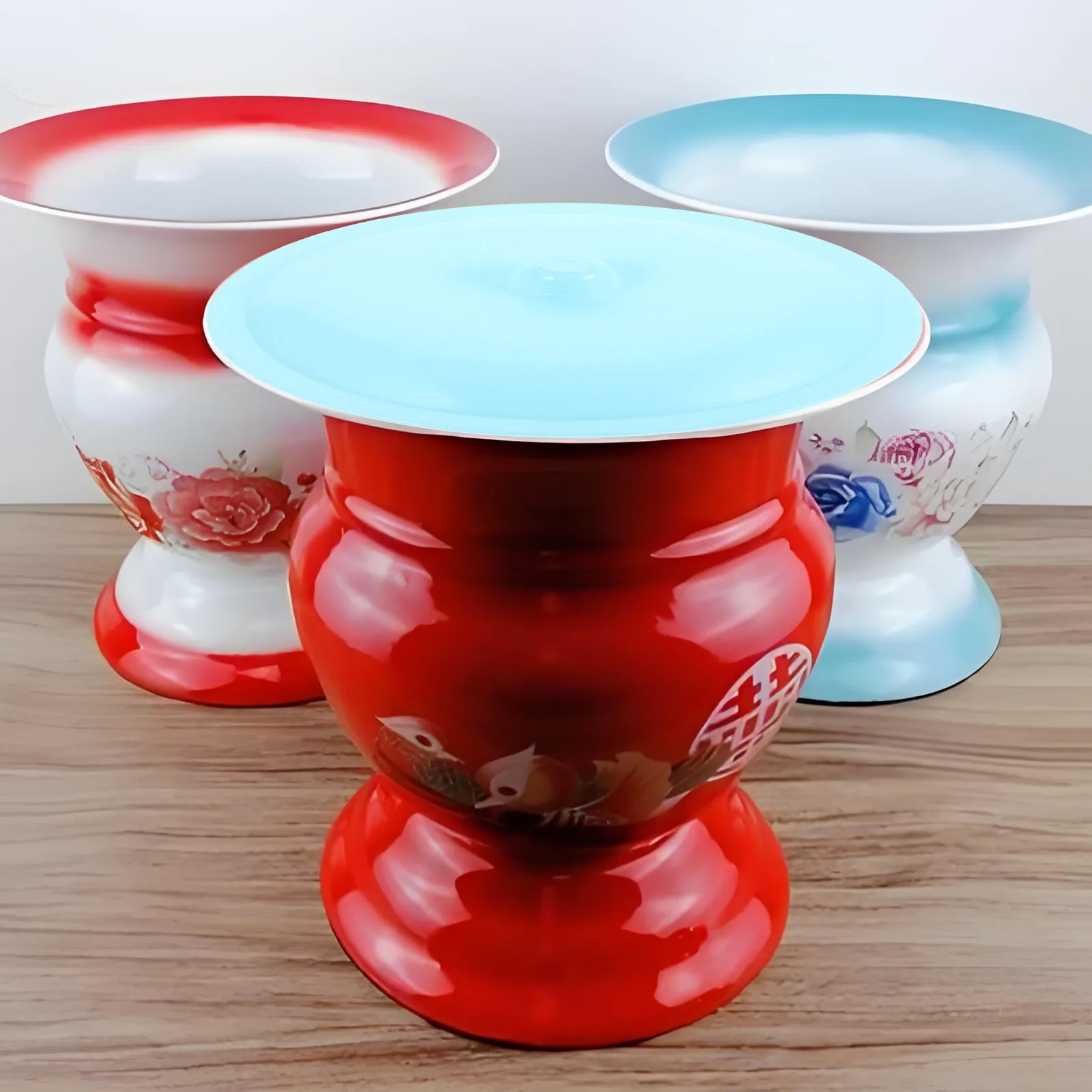 

4Pcs Chamber Pot Lid Replacement Plastic Universal Fit Spittoon Urine Pot Cover Bedside Portable Toilet Urinal Cover Accessories