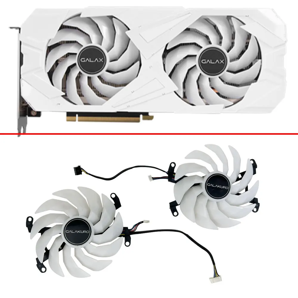 Cooling Fan RTX3060 RTX3060 Ti RTX3070 RTX 3070 Ti Video Card Fan For KFA2 Galaxy RTX 3060 3060Ti 3070 3070Ti EX White  Card