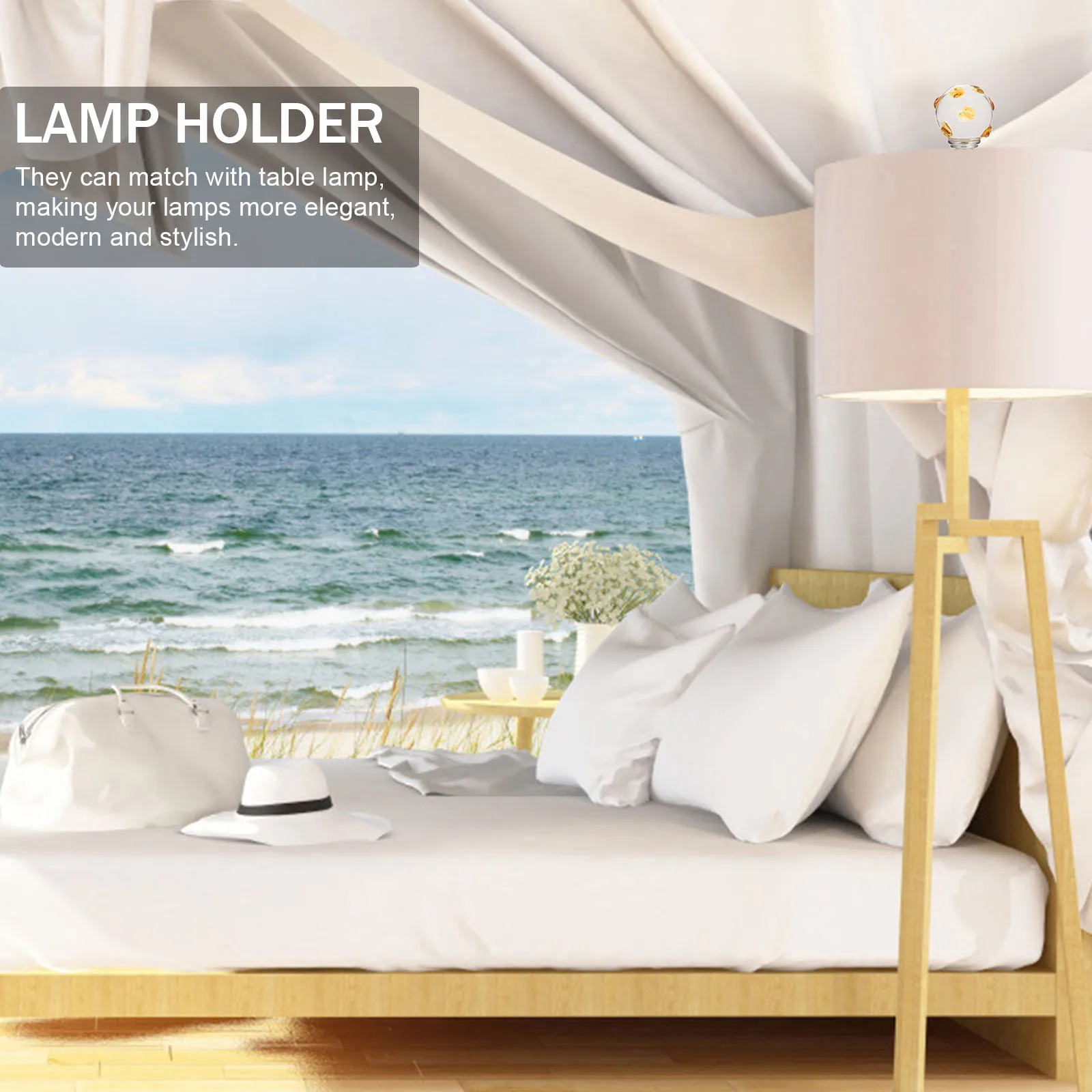 

2Pcs Lamp Finial Elegant Lamp Shade Knob Creative Light Cap for Living Room Bedroom Bar Decor Decoration