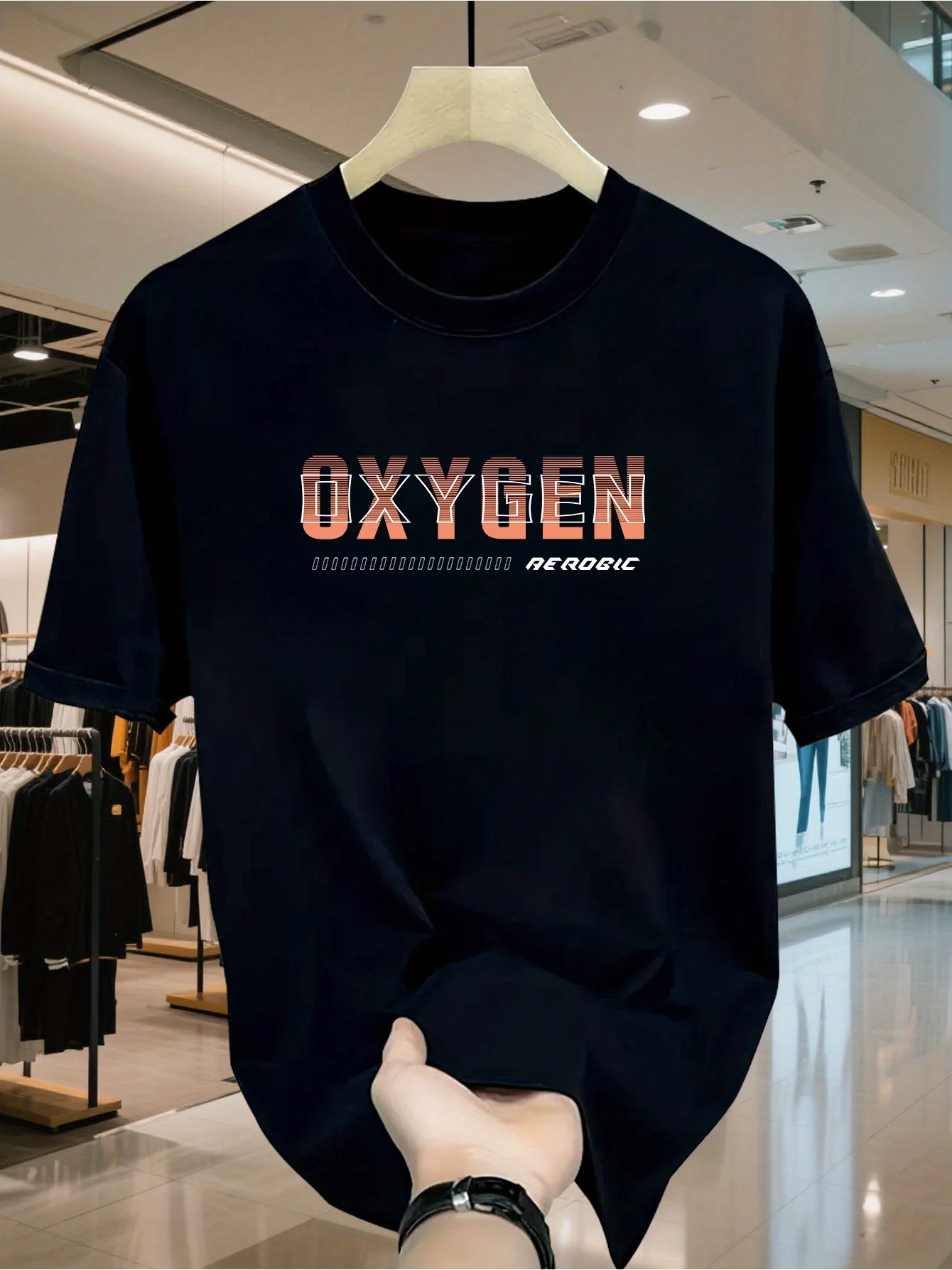 

A Men'S T-Shirt Featuring an Oxygen Element Design, Suitable for Sports And Casual Wear, Perfect for Valentine'S Day