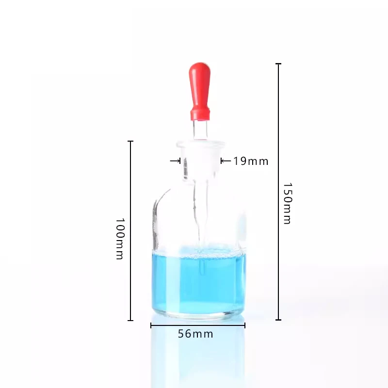 

Transparent dropper bottle with glue head, glass dropper bottle, pointed mouth, essential oil iodine chemistry teaching experime