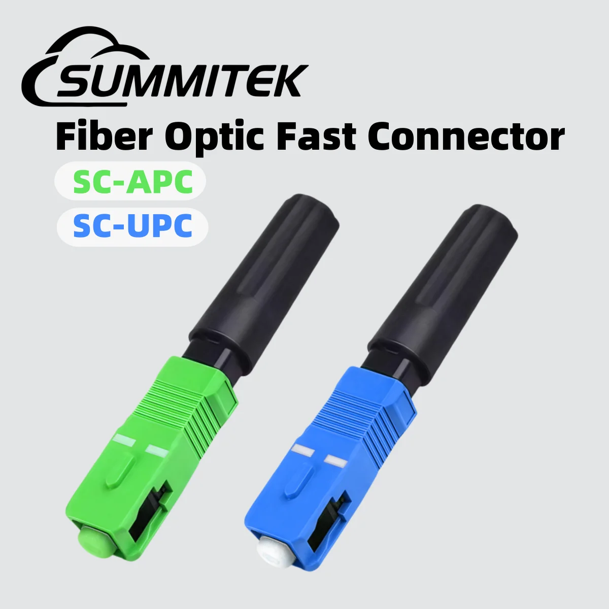 

SUMMITEK 10pcs 100pcs SC APC/UPC Fiber Optic Connector FTTH Tool SM Single-Mode Fast Connector Cold Connector Tool