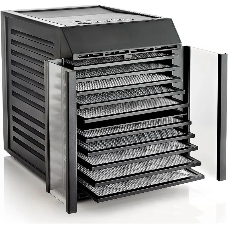 RES10 10-tray electric food dehydrator with smart digital controller featuring two drying zones