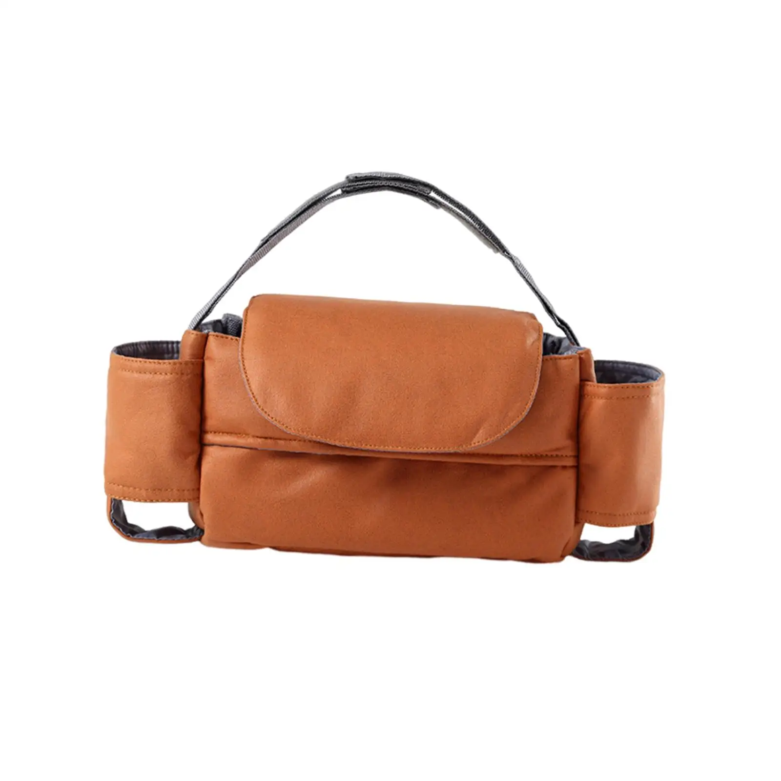 Baby Diaper Bag Multifunction Canvas Adjustable Strap with Cup Holder Portable Lightweight Diaper Organizer Pouch for Bottle
