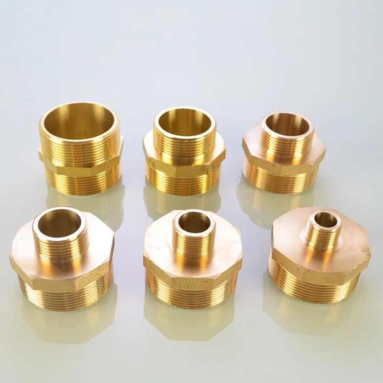 

1 шт. 1/2 "~ 1-1/2" BSP латунная труба шестигранный ниппельный фитинг наружная резьба равный/одновствительный быстрый переходник соединительный разъем для воды, масла, газа
