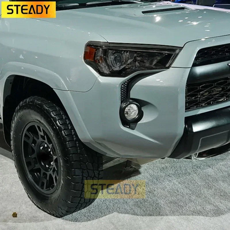 

2 Pcs Car Headlight Protective Film Headlamp Restoration Transparent Black TPU Sticker For Toyota 4Runner 2014-2020 Accessories