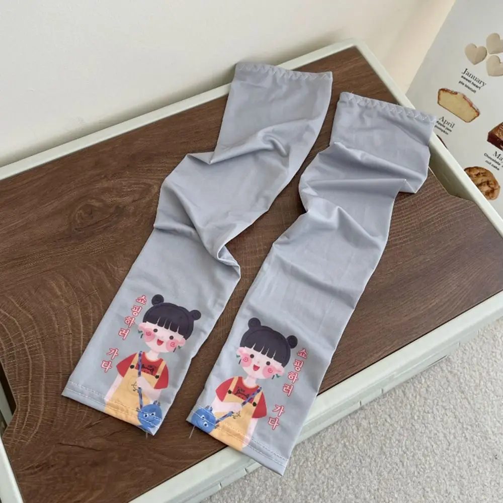 

Длинные рукава для женщин, защита от ультрафиолета, рукава с героями мультфильмов, солнцезащитные рукава, охлаждающие рукава, рукав из ледяного шелка