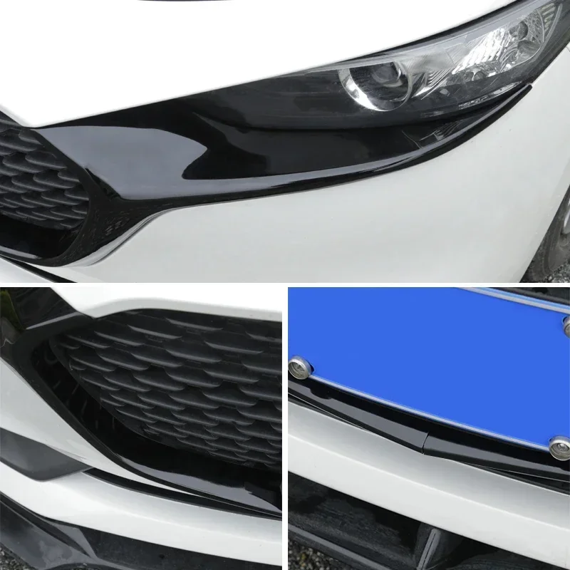 Car Grille Trim Strip Front Bumper Racing Grills Cover Trim Accessories for Mazda 3 2020-2023