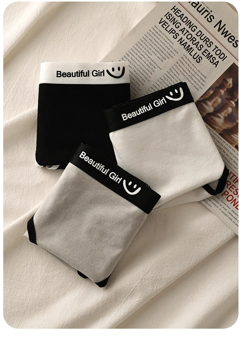 3PCS/set 2025 New Women's Cotton Soft Underwear Breathable Panties Comfortable Seamless Briefs For Girl Elastic Intimates Briefs