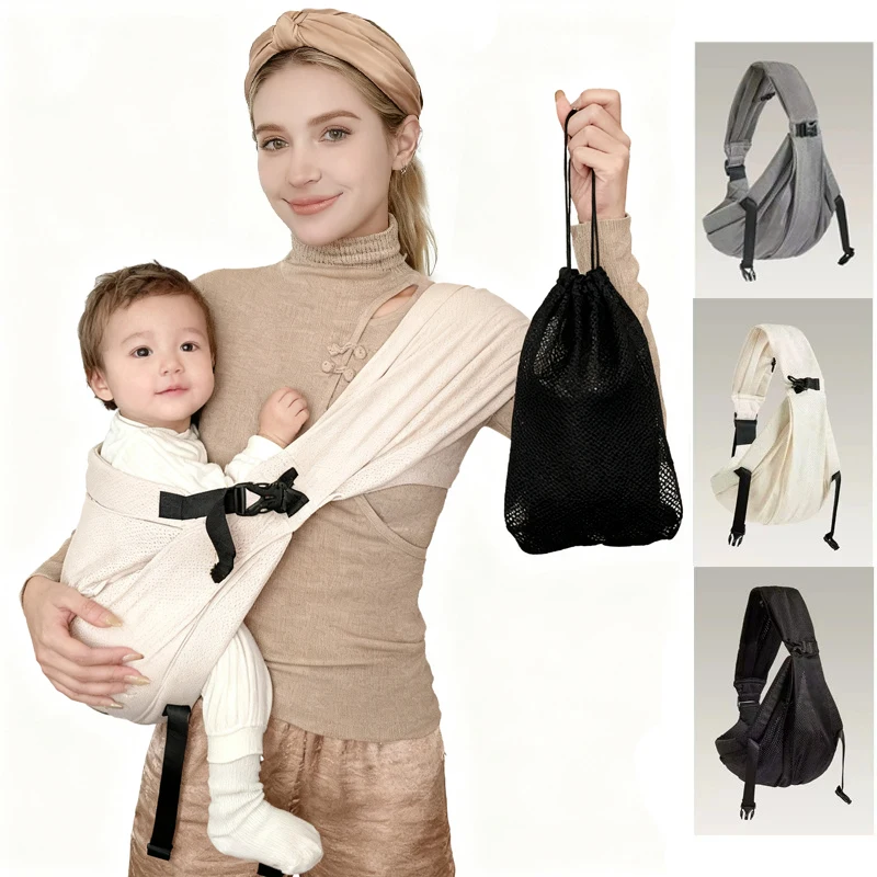 Portabebés portátil y almacenable, cintura frontal, portabebés, envoltura para niño, cinturón trasero ergonómico para bebé recién nacido