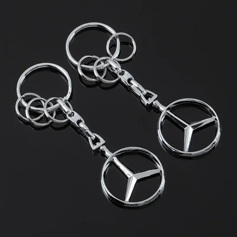 Metal Car Logo Key Chain Holder Keyring Pandant for Mercedes Benz W205 W206 W210 W211 W212 E200 E260 E300 CLA CLS GLK GLA SLS ML