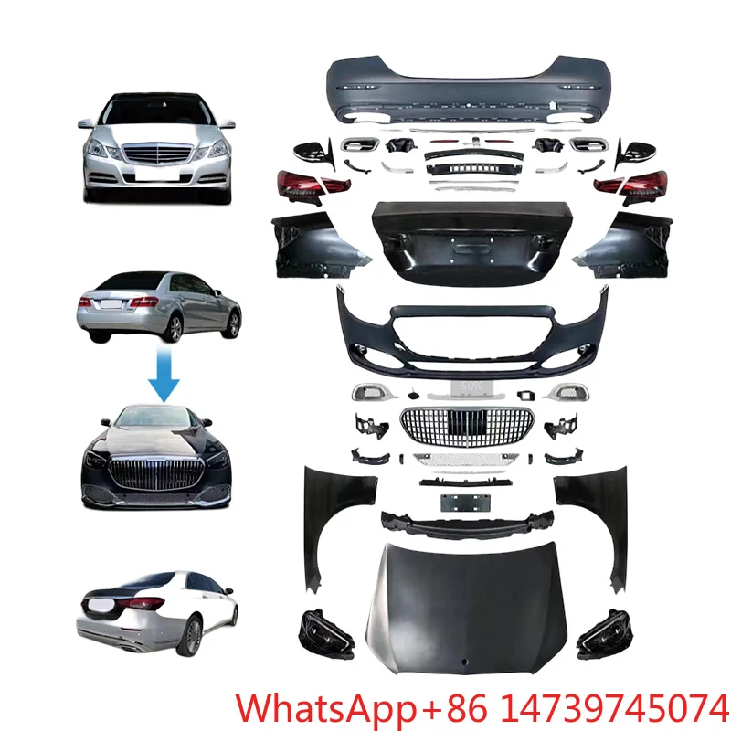 2014-2020 W222 2021+ W223 S-Class X167 GLS Upgrade Kit, New Style Front Grille Bumper Fog Light Parts