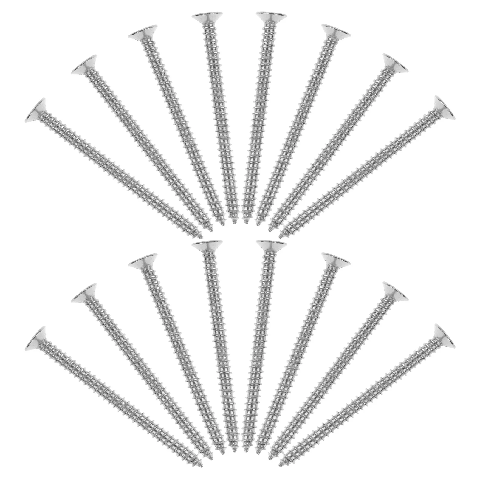 

50Pcs Stainless Steel Self Tapping Screws Durable Wear Resistant for Door Window Installation Metal Self Drilling Screws