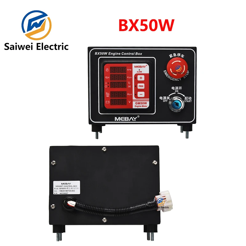Mebay BX50W Pannel Board diesel water pump engine digital meter generator set controller box