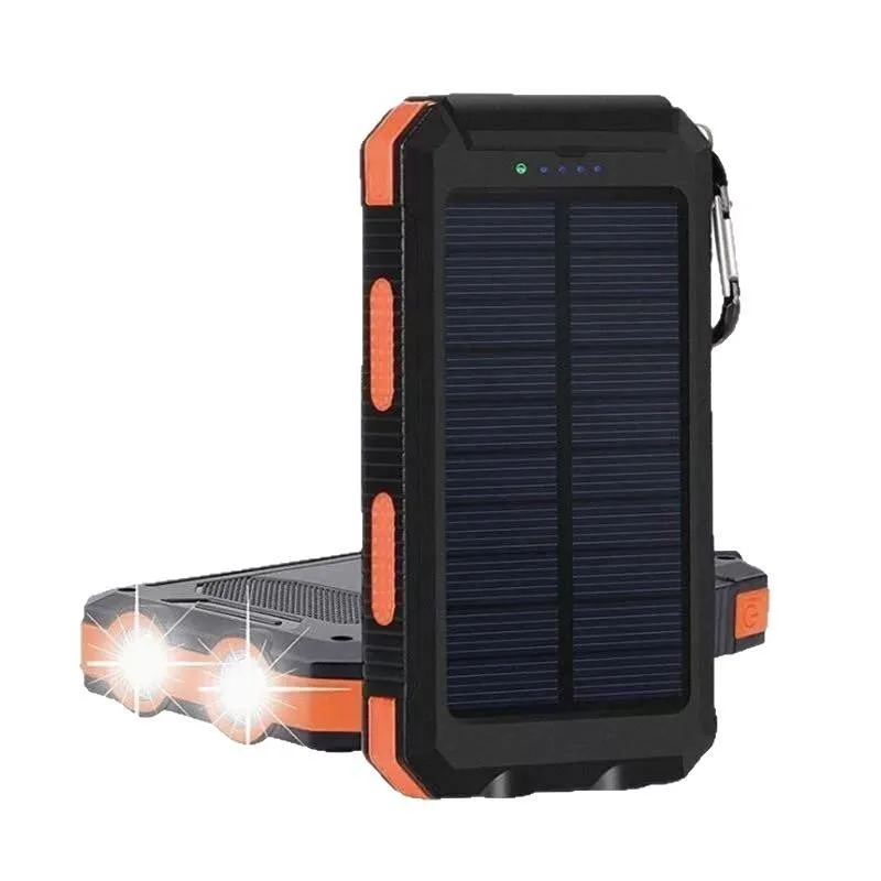Outdoor Waterproof Solar Power Bank Lighting Lamp 20000 Milliampere Large Capacity Compass Mobile Power Supply