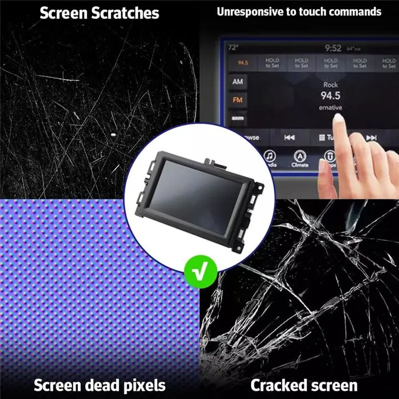 Reliable-TDO-WXGA0700K00033-V2 TDO-WXGA0700K00057-V1 7 Inch LCD Touch Screen Display Car Radio Parts For JEEP Compass 2017-22 LH